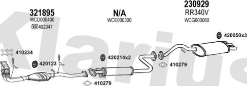 Klarius 120334E - Система выпуска ОГ autosila-amz.com