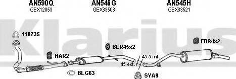 Klarius 120373U - Система выпуска ОГ autosila-amz.com