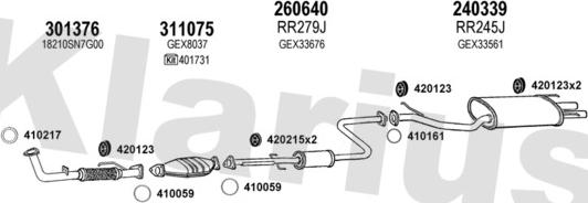 Klarius 120269E - Система выпуска ОГ autosila-amz.com