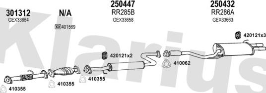 Klarius 120267E - Система выпуска ОГ autosila-amz.com