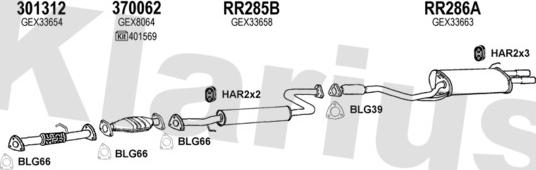 Klarius 120267U - Система выпуска ОГ autosila-amz.com