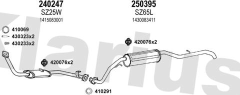 Klarius 820048E - Система выпуска ОГ autosila-amz.com