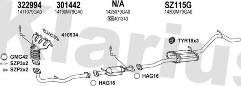 Klarius 820104U - Система выпуска ОГ autosila-amz.com