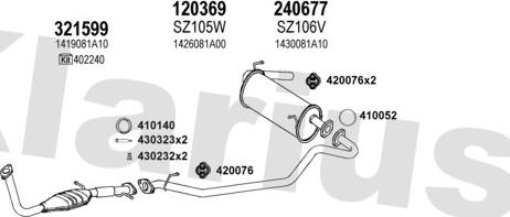 Klarius 820101E - Система выпуска ОГ autosila-amz.com