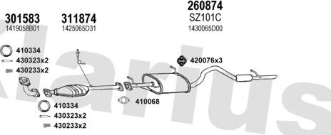 Klarius 820115E - Система выпуска ОГ autosila-amz.com