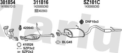 Klarius 820111U - Система выпуска ОГ autosila-amz.com