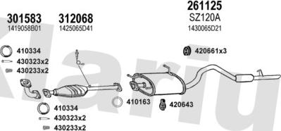 Klarius 820127E - Система выпуска ОГ autosila-amz.com