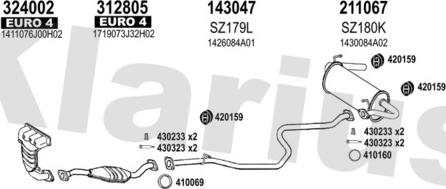 Klarius 820175E - Система выпуска ОГ autosila-amz.com