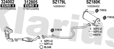 Klarius 820175U - Система выпуска ОГ autosila-amz.com