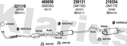 Klarius 390946E - Система выпуска ОГ autosila-amz.com