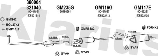 Klarius 390943U - Система выпуска ОГ autosila-amz.com