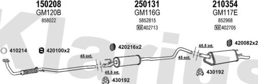 Klarius 390503E - Система выпуска ОГ autosila-amz.com