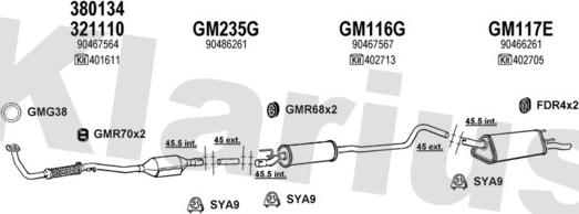 Klarius 390582U - Система выпуска ОГ autosila-amz.com