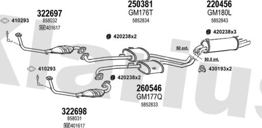 Klarius 390666E - Система выпуска ОГ autosila-amz.com