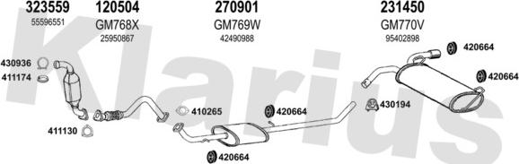 Klarius 391961E - Система выпуска ОГ autosila-amz.com