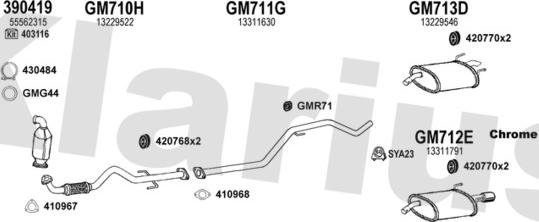 Klarius 391908U - Система выпуска ОГ autosila-amz.com
