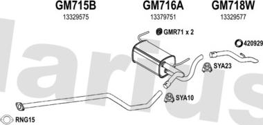 Klarius 391917U - Система выпуска ОГ autosila-amz.com