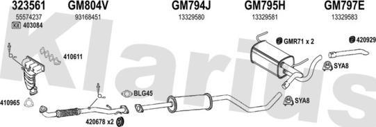 Klarius 391982U - Система выпуска ОГ autosila-amz.com