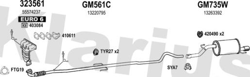 Klarius 391931U - Система выпуска ОГ autosila-amz.com