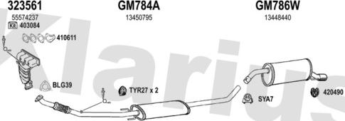 Klarius 391974U - Система выпуска ОГ autosila-amz.com