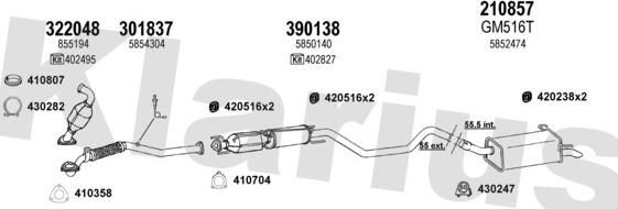 Klarius 391413E - Система выпуска ОГ autosila-amz.com