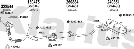 Klarius 391478E - Система выпуска ОГ autosila-amz.com