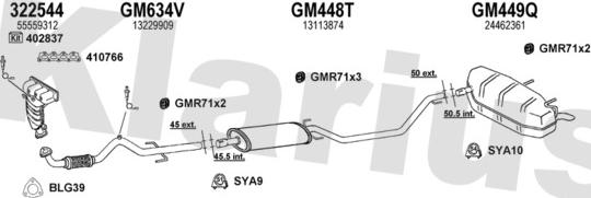 Klarius 391478U - Система выпуска ОГ autosila-amz.com