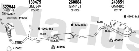 Klarius 391477E - Система выпуска ОГ autosila-amz.com