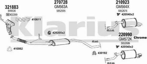 Klarius 391554E - Система выпуска ОГ autosila-amz.com