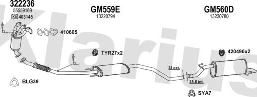 Klarius 391551U - Система выпуска ОГ autosila-amz.com
