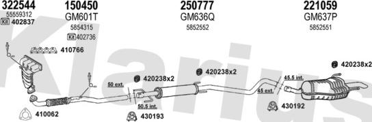 Klarius 391693E - Система выпуска ОГ autosila-amz.com