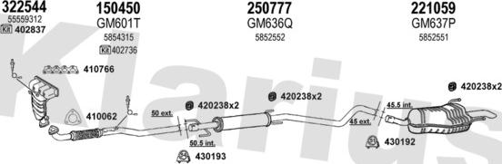 Klarius 391692E - Система выпуска ОГ autosila-amz.com