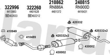 Klarius 391644E - Система выпуска ОГ autosila-amz.com