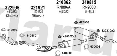 Klarius 391645E - Система выпуска ОГ autosila-amz.com