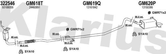 Klarius 391630U - Система выпуска ОГ autosila-amz.com
