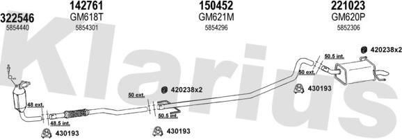 Klarius 391631E - Система выпуска ОГ autosila-amz.com