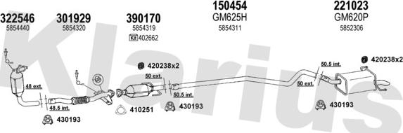 Klarius 391633E - Система выпуска ОГ autosila-amz.com