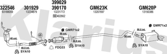 Klarius 391632U - Система выпуска ОГ autosila-amz.com