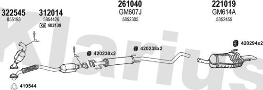 Klarius 391626E - Система выпуска ОГ autosila-amz.com