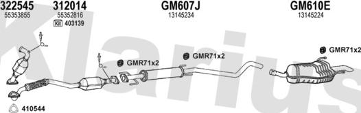 Klarius 391622U - Система выпуска ОГ autosila-amz.com