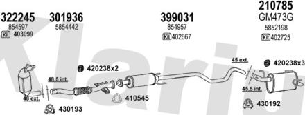 Klarius 391674E - Система выпуска ОГ autosila-amz.com