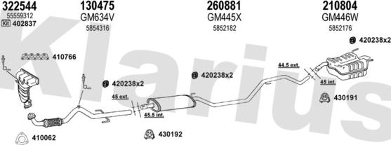 Klarius 391677E - Система выпуска ОГ autosila-amz.com