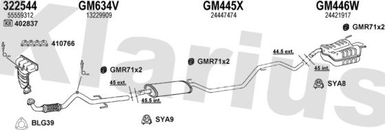 Klarius 391677U - Система выпуска ОГ autosila-amz.com