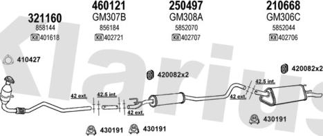 Klarius 391005E - Система выпуска ОГ autosila-amz.com