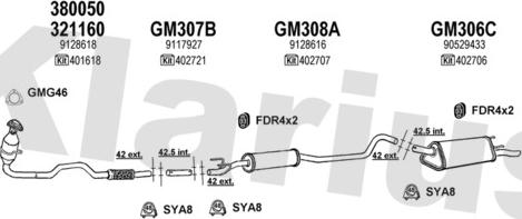 Klarius 391005U - Система выпуска ОГ autosila-amz.com