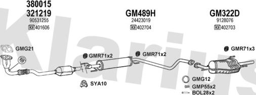 Klarius 391019U - Система выпуска ОГ autosila-amz.com