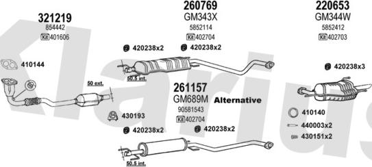 Klarius 391088E - Система выпуска ОГ autosila-amz.com