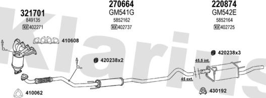 Klarius 391199E - Система выпуска ОГ autosila-amz.com