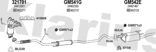 Klarius 391199U - Система выпуска ОГ autosila-amz.com