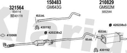 Klarius 391198E - Система выпуска ОГ autosila-amz.com